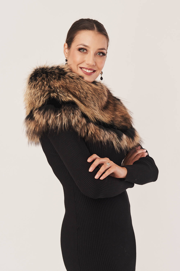 Guler de blană naturală de enot