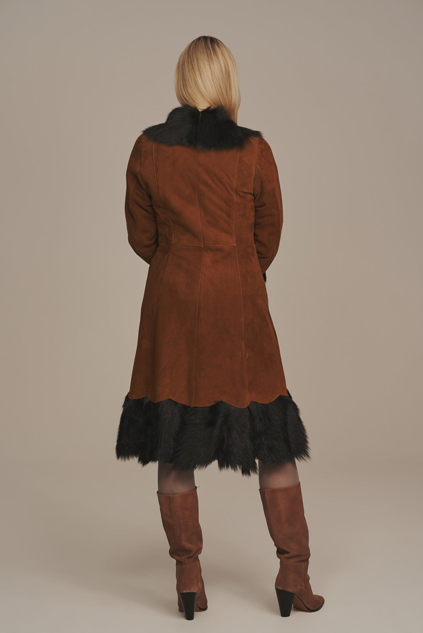 Palton damă din piele naturală de capră