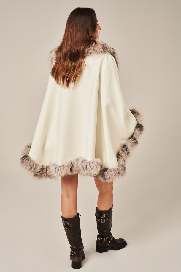 Poncho damă din lână cu cașmir