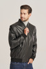 Geacă bărbătească bomber din piele naturală neagră – stil urban casual