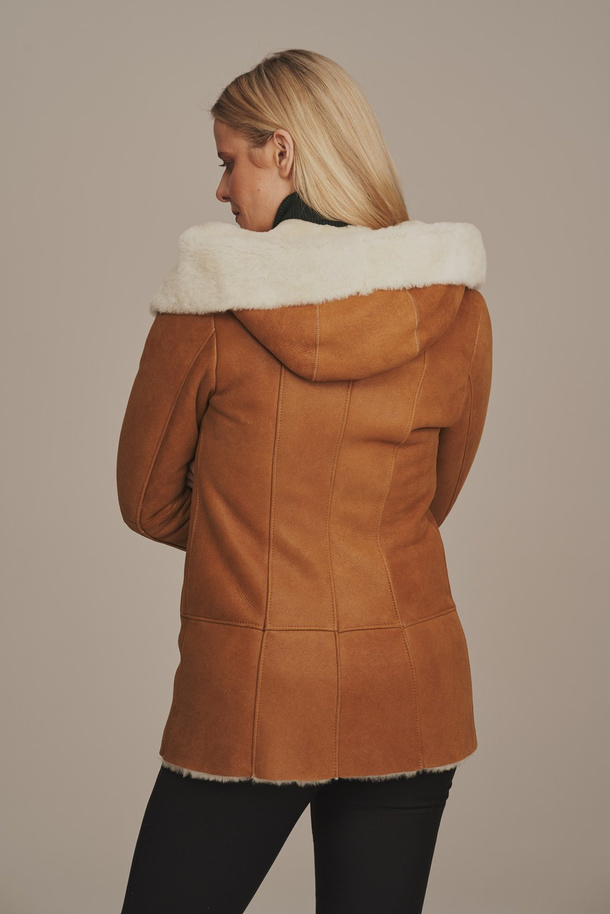 Geacă de iarnă pentru femei din piele naturală de miel