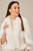 Bolero din blană albă, cardigan din blană de nurcă