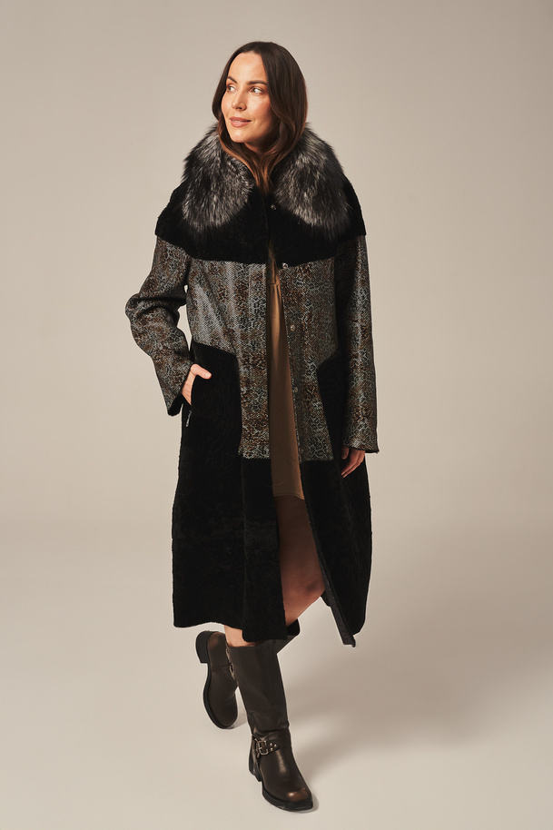 Palton lung natural de miel