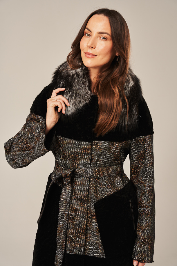 Palton lung natural de miel