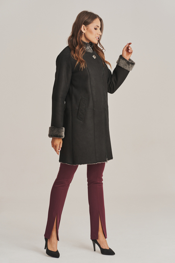 Palton damă din piele de miel