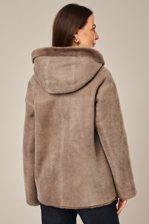 Cojoc reversibil din piele naturală