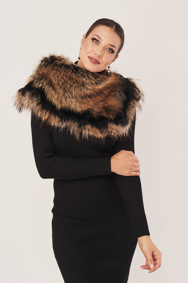 Guler de blană naturală de enot