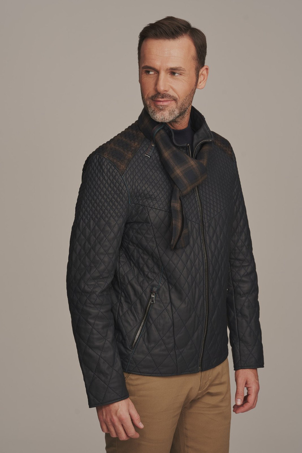 Geacă de piele bărbați grafit – Eleganță și confort într-un design modern pentru sezonul rece