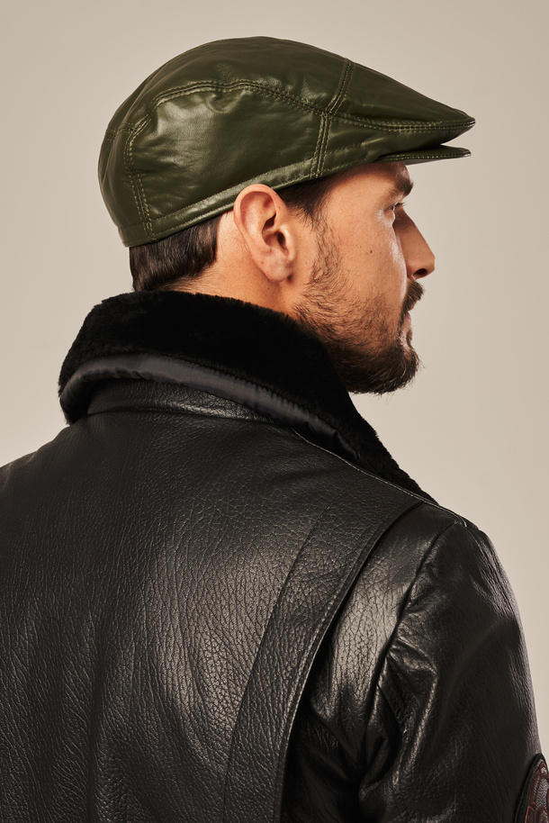 Pălărie Gatsby din piele pentru bărbați