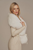 Guler elegant din blană naturală de vulpe albă – accesoriu de lux pentru toamnă și iarnă în România