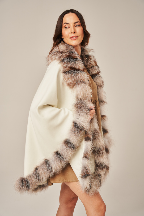 Poncho damă din lână cu cașmir