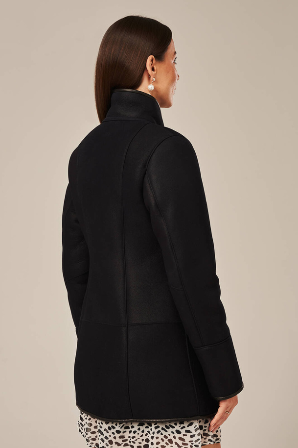 Palton elegant pentru femei din piele de oaie naturală