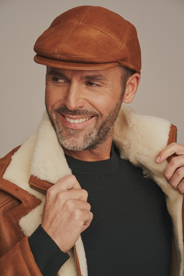 Căciulă bărbătească de iarnă din piele naturală – călduroasă și confortabilă | Căciulă cu protecție pentru urechi