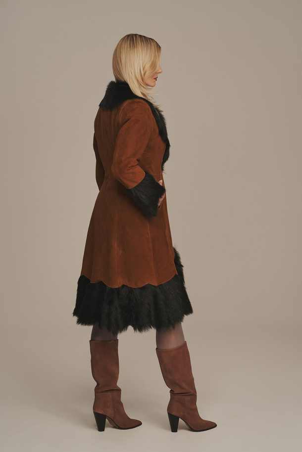 Palton damă din piele naturală de capră