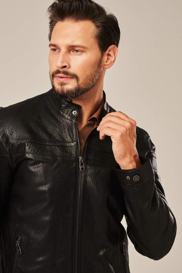 Geacă de piele pentru bărbați