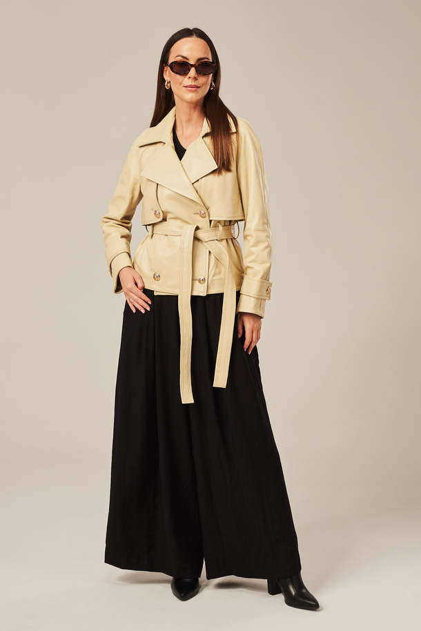 Geacă de damă din piele naturală până în talie