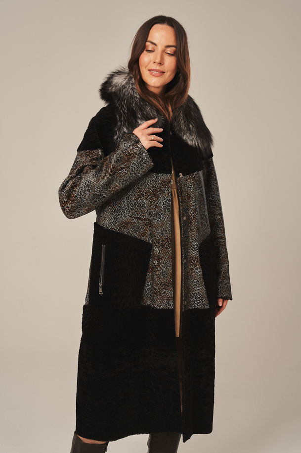 Palton lung natural de miel