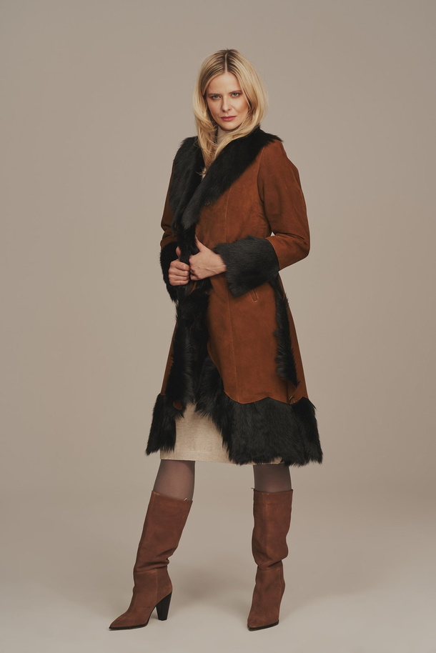 Palton damă din piele naturală de capră