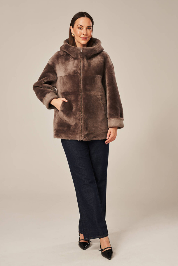 Cojoc reversibil din piele naturală