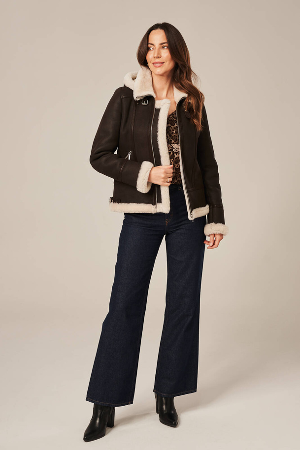 Cojoc de iarnă din piele naturală pentru femei