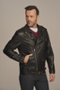 Geacă de piele neagră bărbați Ramones – rezistentă și stilată