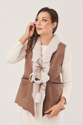 Vestă damă shearling din piele de miel – căldură naturală