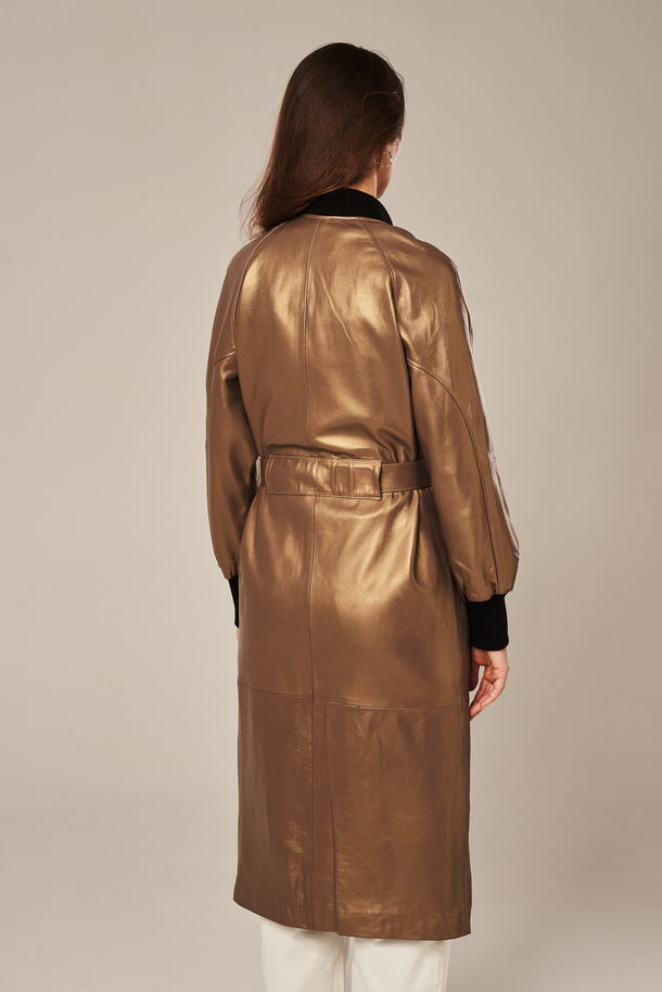 Palton elegant din piele pentru femei