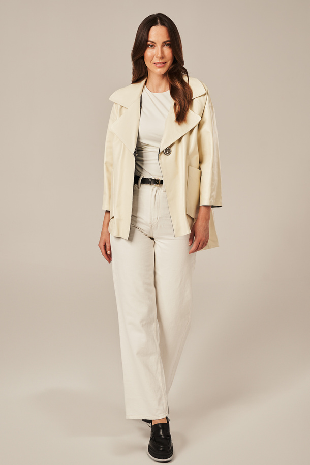 Geacă de damă din piele naturală bej