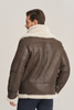 Geacă pilotă bomber pentru bărbați B2/B3 din piele naturală de miel, maro