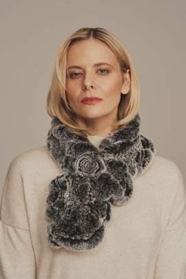 Eșarfă din blană de iepure