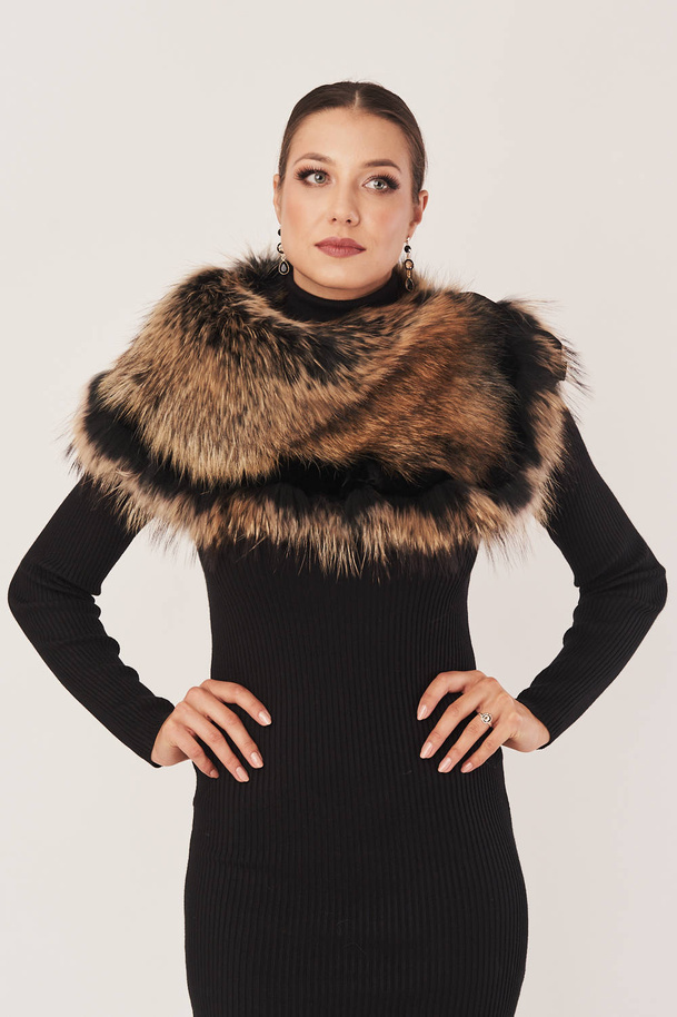 Guler de blană naturală de enot