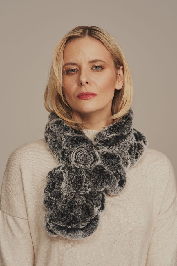 Eșarfă din blană de iepure