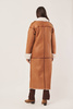 Palton damă oversize din piele de miel