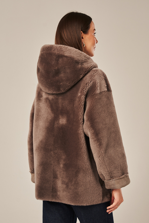 Cojoc reversibil din piele naturală